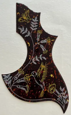 NEW GREAT - FOR GIBSON HUMMINGBIRD GUITAR PICKGUARD ADHESIVE BACK CRYSTAL BROWN