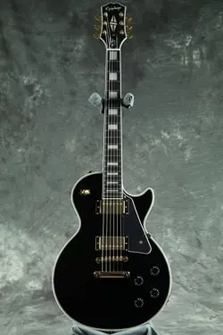 EPIPHONE INSPIRED BY GIBSON LES PAUL CUSTOM EBONY ELECTRIC GUITAR WITH GIG BAG