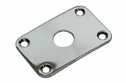 CURVED RECTANGULAR METAL JACK PLATE JACKPLATE FOR GIBSON® EXPLORER CHROME