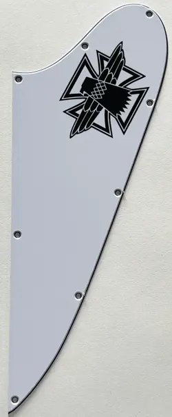 WHITE PICKGUARD LOGO FIT GIBSON FIREBIRD THUNDERBIRD BASS STYLE GUITAR PARTS