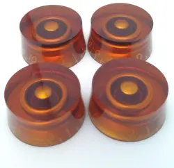 TRUE CUSTOM SHOP AMBER RECESSED SPEED KNOB SET FOR GIBSON USA LES PAUL