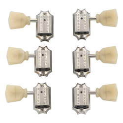 GIBSON PMMH-050 VINTAGE NICKEL MACHINE HEADS, YELLOW BUTTONS