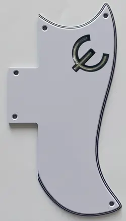 FOR FIT GIBSON SG 61 REISSUE STYLE & E LOGO GUITAR PICKGUARD 5 PLY WHITE