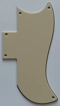 FOR FIT GIBSON SG 61 REISSUE STYLE GUITAR PICKGUARD 3 PLY VINTAGE YELLOW
