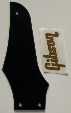 FOR FIT GIBSON FIREBIRD TRUSS ROD COVER+GOLD DECAL GUITAR PICKGUARD 1 PLY BLACK
