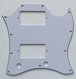 FOR FIT US GIBSON SG STANDARD STYLE FULL FACE GUITAR PICKGUARD 3 PLY WHITE