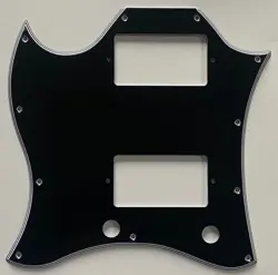 FOR FIT GIBSON SG STANDARD STYLE FULL FACE GUITAR PICKGUARD BLACK LEFT HAND