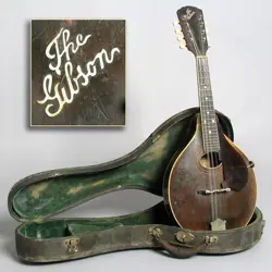 VINTAGE 1921 GIBSON A-2 MANDOLIN LUTHIER PROJECT WITH ORIGINAL GIBSON CASE