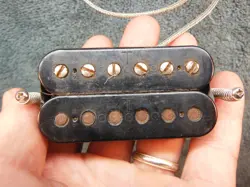VINTAGE 1970'S GIBSON HUMBUCKER GUITAR PICKUP T-TOP PAT # OLD PART 7.63 K  NR