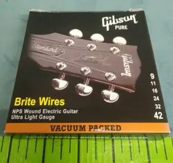 GIBSON G700UL ULTRA LIGHT BRITE WIRES ELECTRIC GUITAR STRINGS