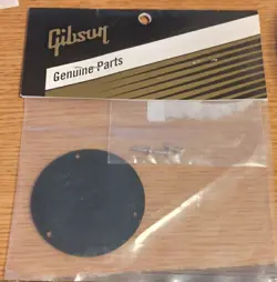 GIBSON SWITCH PLATE REAR CAVITY COVER BLACK W/SCREWS LES PAUL GUITAR GENUINE