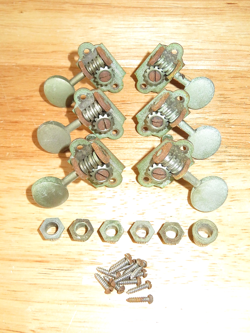 HARMONY 1957 WAVERLY NICKEL TUNERS W/ OVAL KEYS