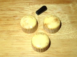 HARMONY 1957 CREAM CUP CAKE GUITAR CONTROL KNOBS