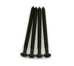 (4) BLACK MOUNTING SCREWS FOR GIBSON P-90 SOAPBAR PICKUP GS-3312-003