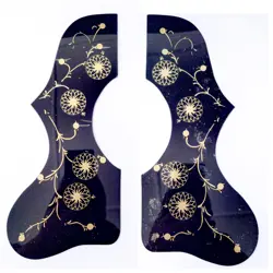 FITS GIBSON J200 SJ200 ACOUSTIC GUITAR CRYSTAL SELF ADHESIVE PICKGUARD (BLACK)