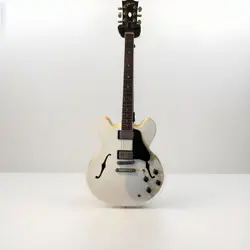 VINTAGE 1990 GIBSON 335 ELECTRIC GUITAR WHITE AND ORIGINAL GIBSON CASE