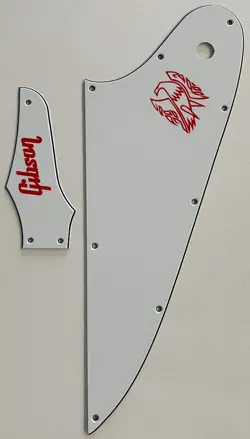 GUITAR PICKGUARD FOR GIBSON FIREBIRD & TRUSS ROD COVER RED 