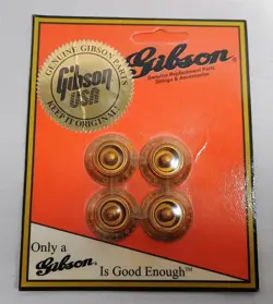 GENUINE GIBSON ELECTRIC GUITAR PARTS FOUR 020 TOPHAT KNOBS GOLD TOP HAT