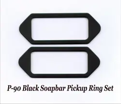 P-90 SOAPBAR PICKUP RING COVER SET BLACK EPIPHONE GIBSON LP REPAIR PROJECT NEW