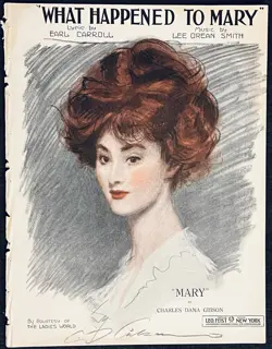 VINTAGE FASHION / ART SHEET MUSIC CHARLES DANA GIBSON COVER 1912 GIBSON GIRL