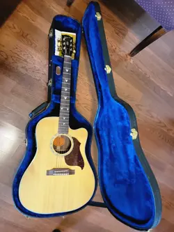 UNUSED, NEVER PLAYED, GIBSON SONGBIRD DELUXE, U.S.A. ORIGINAL CASE/PAMPHLETS