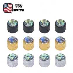 4 PCS METAL GUITAR INLAY DOME VOLUME TONE KNOBS FOR GIBSON EPI LES PAUL SG