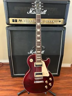 GIBSON LES PAUL TRAD PRO V ELECTRIC GUITAR SATIN WINE RED