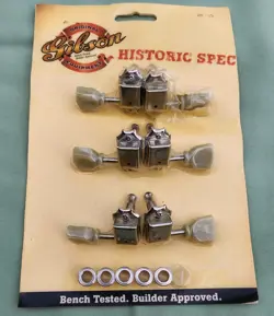 GIBSON VINTAGE MACHINE HDS.  NICKEL.  PMMH-040 ORIGINAL EQUIPMENT.