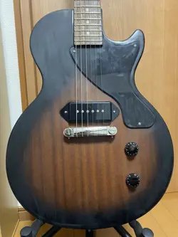 EPIPHONE LES PAUL JR ELECTRIC GUITAR SUNBURST MATTE FINISH USED FROM JAPAN