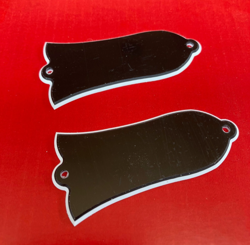 (2 PIECES) PLAIN BLACK BELL TRUSS ROD COVERS FOR GIBSON SG/LES PAUL/BASS
