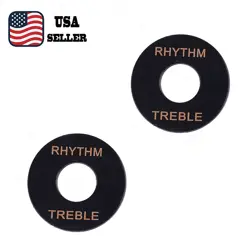2X GUITAR TOGGLE SWITCH RING PLATE STANDARD SIZE FOR GIBSON EPI LP SG BLACK/G