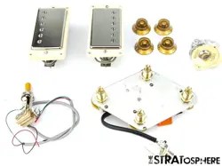 USA GIBSON LES PAUL STANDARD 50S BURSTBUCKER 1 + 2 PICKUPS POTS KNOBS, ALNICO II