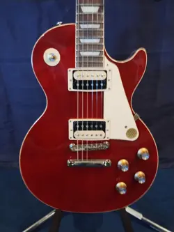 GIBSON LES PAUL CLASSIC UNPLAYED! CHERRY FINISH ROSEWOOD FRETBOARD OPEN BOX CASE