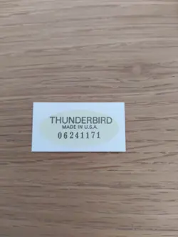 GIBSON THUNDERBIRD LABEL HEADSTOCK DECAL NOS GENUINE ORIGINAL NOT REPRODUCTION