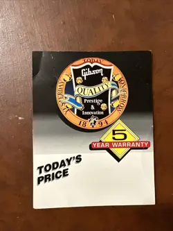 GIBSON GUITAR PRICE TAG