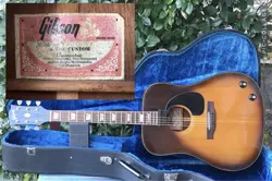 GIBSON J-160E CUSTOM ACOUSTIC-ELECTRIC GUITAR VINTAGE SUNBURST USED
