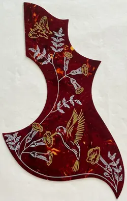 NEW GREAT - FOR FIT GIBSON HUMMINGBIRD GUITAR PICKGUARD ADHESIVE RED TORTOISE