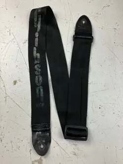 [USED] GIBSON LOGO SEATBELT STYLE GUITAR STRAP (BLACK)