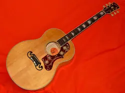 GIBSON  EMMYLOU HARRIS L-200 PARLOR SIZE J-200.SIGNED LABEL HIGHLY FLAMMED