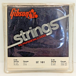 GIBSON MANDOLIN MONA STEEL STRINGS SET NO 161 MEDIUM GAUGE MADE IN USA NOS