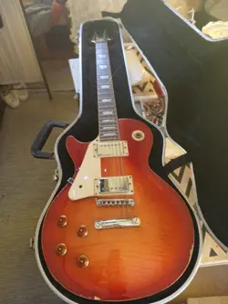EPIPHONE ORIGINAL '97 LES PAUL BY GIBSON LEFT-HAND GUITAR SUNBURST SBK CASE