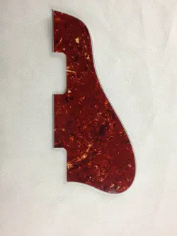 NO SCREW HOLE FOR GIBSON ES330 JAZZ ARCHTOP GUITAR PICKGUARD,  RED TORTOISE