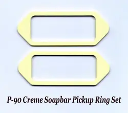 P-90 SOAPBAR PICKUP RING COVER SET CREME EPIPHONE GIBSON LP REPAIR PROJECT NEW
