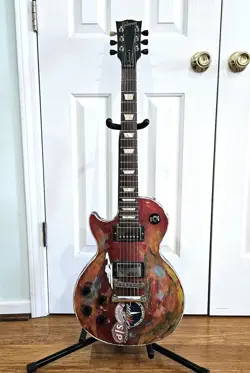 2013 LEFT HANDED GIBSON LES PAUL ELECTRIC GUITAR - BOHEMIAN DECORATION