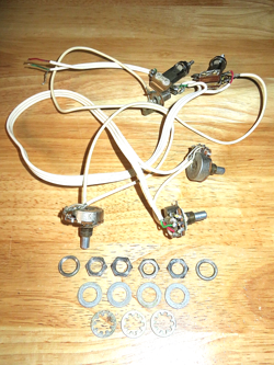 GRETSCH 1966 NICKEL TWO SWITCH ELECTRONIC CONTROL POTS HARNESS