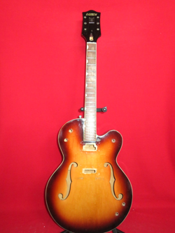 GRETSCH 1966 SUN BURST 6117 DOUBLE ANNIVERSARY HOLLOW BODY & NECK