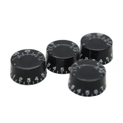 GUITAR SPEED DIAL KNOBS 24 FINE SPLINE CONTROL KNOBS FOR GIBSON LES PAUL BLACK