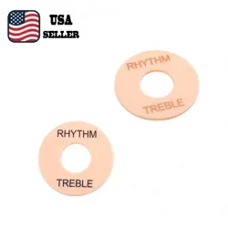 2X GUITAR TOGGLE SWITCH RING PLATE STANDARD SIZE FOR GIBSON EPI LP SG CREAM