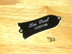 GIBSON 1977 BLACK 2 PLY LES PAUL CUSTOM TRUSS ROD COVER