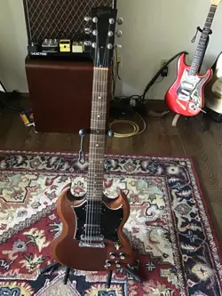 2005 GIBSON SG SPECIAL FADED BROWN ELECTRIC GUITAR WITH HARD CASE